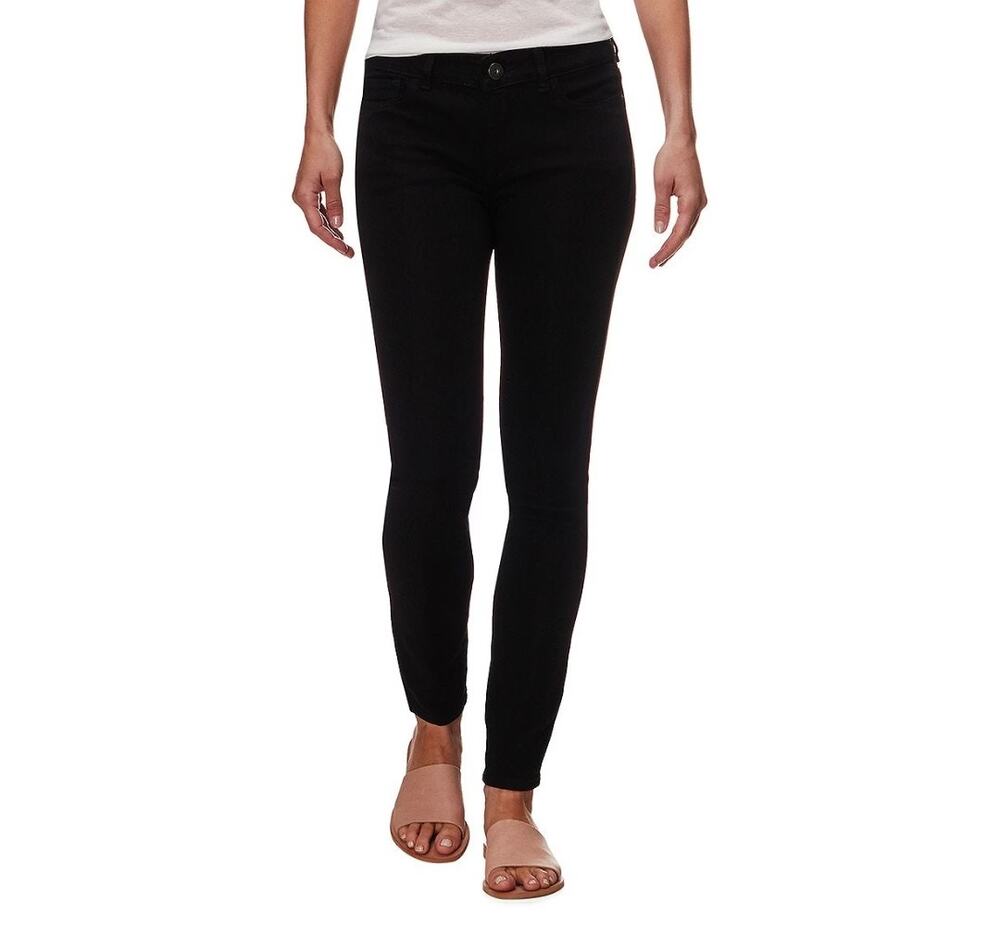 DL1961 Emma Riker Power Legging Black Skinny Jeans Size 29 Low Rise Minimalist